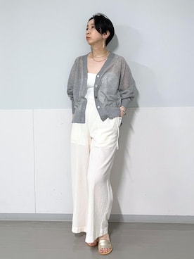 「高島ちぢみ」｜店長さん（レディース・162cm）の夏コーディネート