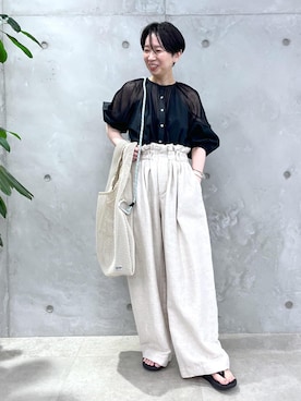 「sana（サナ）のアイテム」を使った、店長さん（レディース・162cm）の春コーディネート