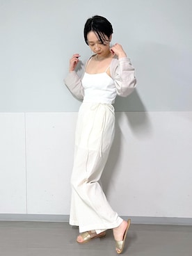 「高島ちぢみ」｜店長さん（レディース・162cm）の夏コーディネート