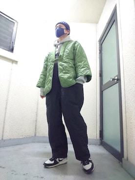 「Champion（チャンピオン）のアイテム（ダウンジャケット/コート）」を使った、TKさん（メンズ・168cm）の冬コーディネート
