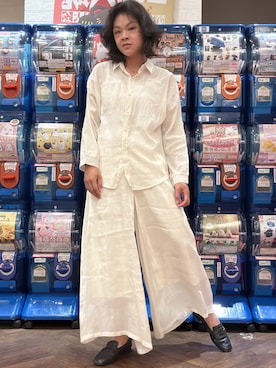 「Clarks（クラークス）のアイテム」を使った、Yun Han Chenさん（レディース・163cm）の夏コーディネート