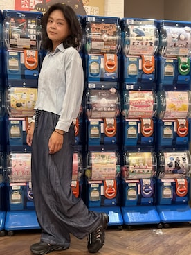 「no brand（ノーブランド）のアイテム（トップス）」を使った、Yun Han Chenさん（レディース・163cm）の秋コーディネート