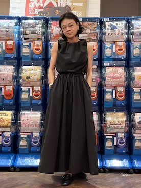 「no brand（ノーブランド）のアイテム（その他トップス、ブラック系）」を使った、Yun Han Chenさん（レディース・163cm）の春コーディネート