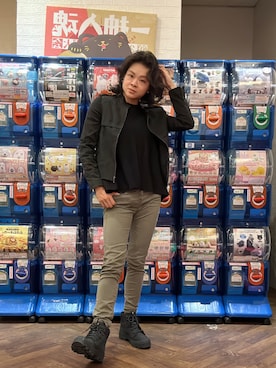「H&M（エイチ・アンド・エム）のアイテム（パンツ）」を使った、Yun Han Chenさん（レディース・163cm）の夏コーディネート