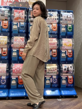 「no brand（ノーブランド）のアイテム（シャツ/ブラウス）」を使った、Yun Han Chenさん（レディース・163cm）の夏コーディネート