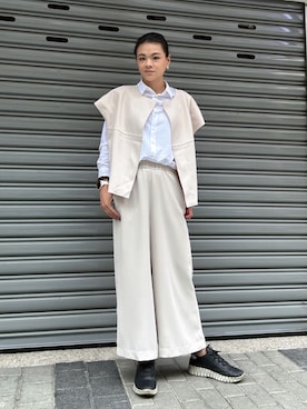 「ECCO（エコー）のアイテム」を使った、Yun Han Chenさん（レディース・162cm）の冬コーディネート