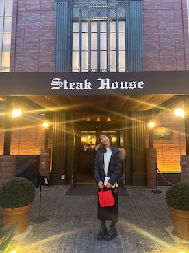 「アイテム（ダウンジャケット/コート）」を使った、Kさん（レディース・163cm）の秋コーディネート