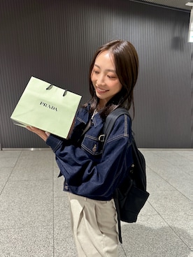 「アイテム（バックパック/リュック）」を使った、Kさん（レディース・163cm）の秋コーディネート