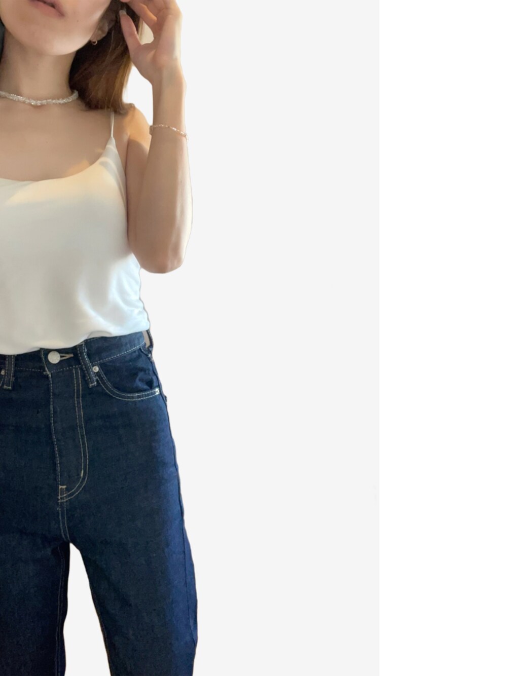 「シンプルコーデ、summer、モノトーン、TODAYFUL」｜「TODAYFULのアイテム（デニムパンツ、ブラック系）」を使った、kaoriさん（レディース・156cm）の夏コーディネートの1枚目の写真
