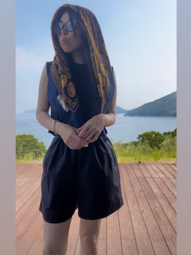 「アイテム（ストール/ショール）」を使った、kaoriさん（レディース・156cm）の秋コーディネート