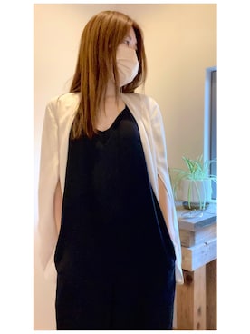「TODAYFUL（トゥデイフル）のアイテム（ノーカラージャケット）」を使った、kaoriさん（レディース・156cm）の春コーディネート
