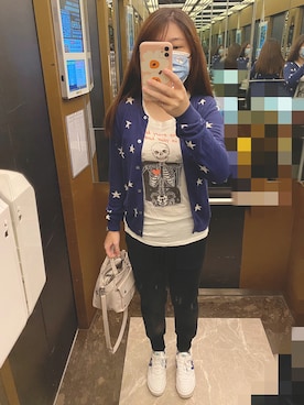「blue」｜「アイテム（スウェットパンツ）」を使った、Lallaさん（レディース・164cm）の秋コーディネート