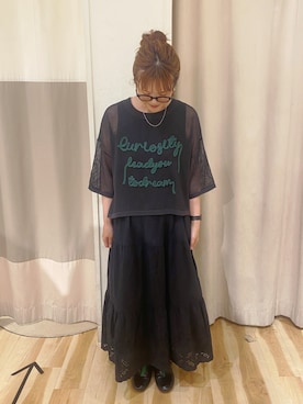 「スカラップ」｜minminさん（レディース・160cm）の夏コーディネート