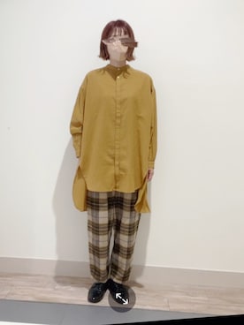 「ママファッション」｜「アイテム（チュニック）」を使った、minminさん（レディース・160cm）の秋コーディネート
