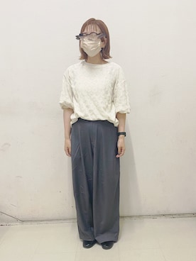 「sm2rhythm（サマンサモスモスリズム）のアイテム（パンツ）」を使った、minminさん（レディース・160cm）の夏コーディネート