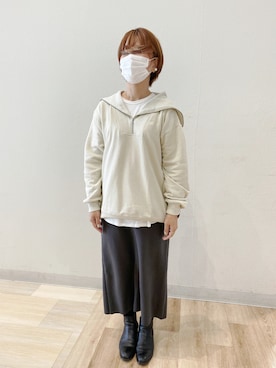 「Samansa Mos2 blue（サマンサモスモスブルー）のアイテム（スウェット）」を使った、minminさん（レディース・160cm）の冬コーディネート