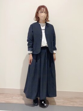 「sm2rhythm（サマンサモスモスリズム）のアイテム（ジャケット/アウター）」を使った、minminさん（レディース・160cm）の秋コーディネート