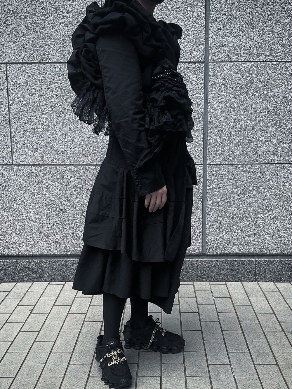 「Ground Yのアイテム（ジャケット/アウター、ブラック系）」を使った、plzkillmeさん（メンズ・169cm）の春コーディネートの1枚目の写真