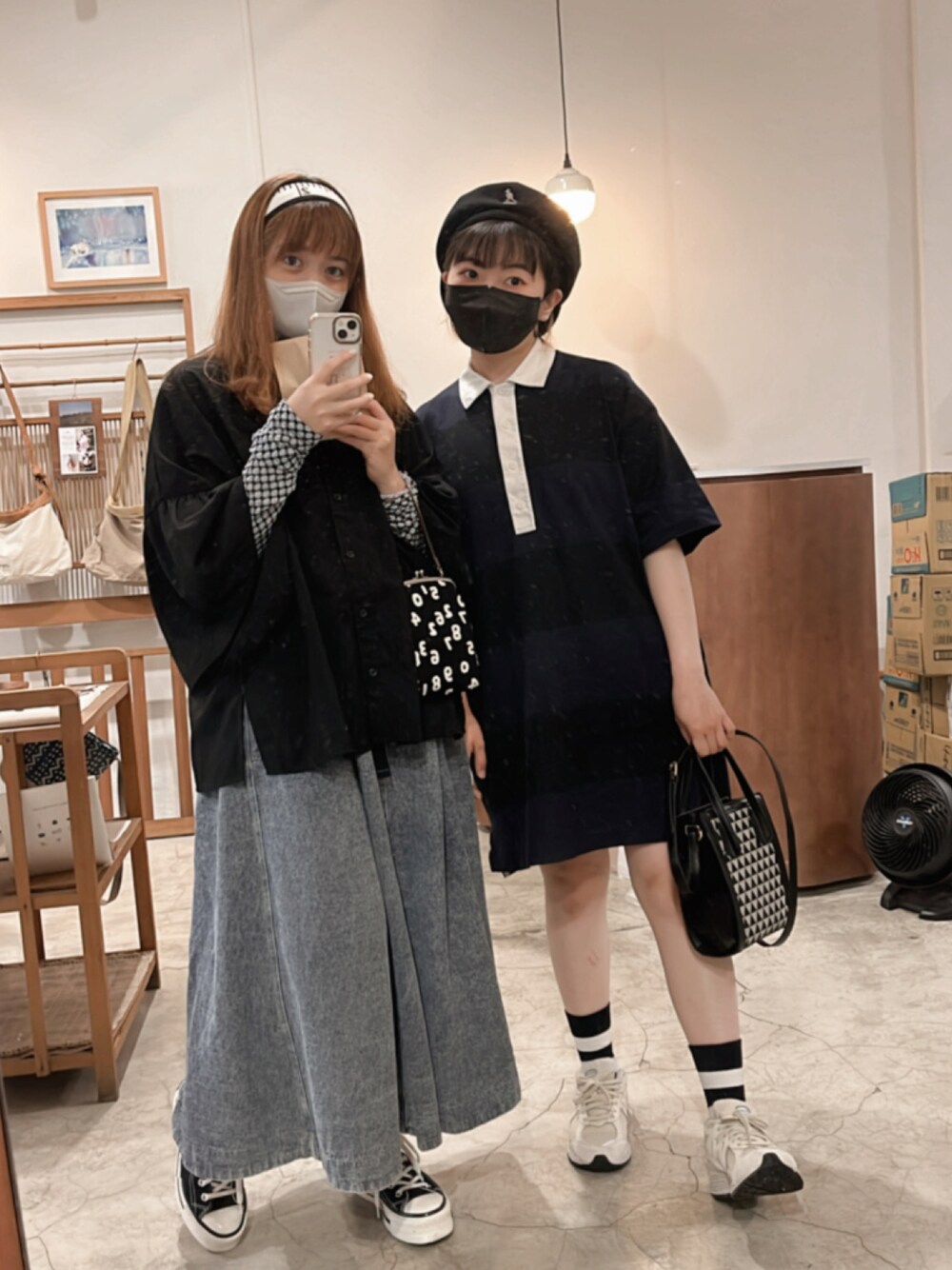 「台中」｜「UNIQLOのアイテム（トップス、ブラック系）」を使った、♡Billie-yuyu♡さん（レディース・160cm）の春コーディネートの1枚目の写真