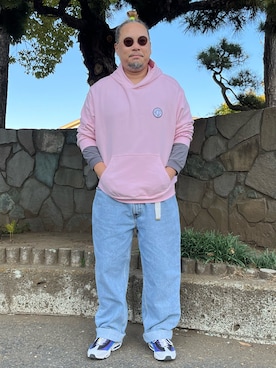 「H&M（エイチ・アンド・エム）のアイテム（スウェット）」を使った、KZさん（メンズ・173cm）の冬コーディネート