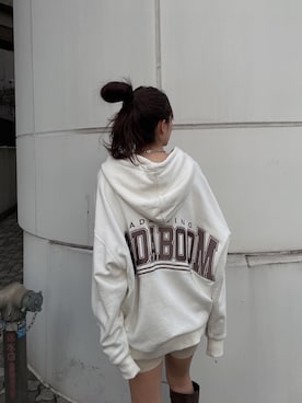 「GYDA（ジェイダ）のアイテム」を使った、moeさん（レディース・160cm）の冬コーディネート