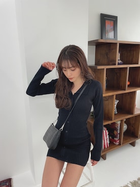 「GYDA（ジェイダ）のアイテム」を使った、moeさん（レディース・160cm）の冬コーディネート