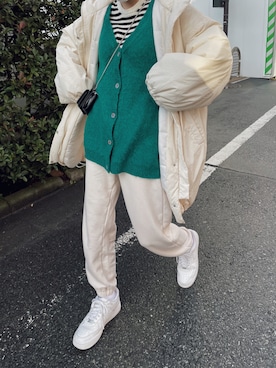 「GYDA（ジェイダ）のアイテム（財布/小物）」を使った、moeさん（レディース・160cm）の冬コーディネート