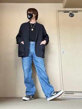 「岡本太郎」｜moto miniさん（メンズ・171cm）の春コーディネート
