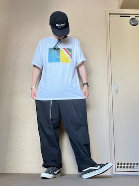 「nonnative（ノンネイティブ）のアイテム（スニーカー）」を使った、moto miniさん（メンズ・171cm）の夏コーディネート