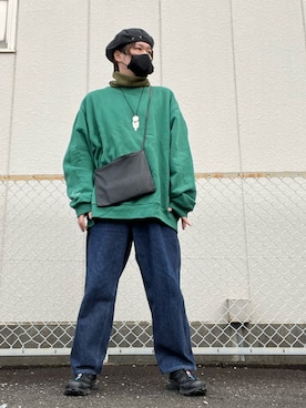 「nonnative（ノンネイティブ）のアイテム（ヘアアクセサリー）」を使った、moto miniさん（メンズ・171cm）の冬コーディネート