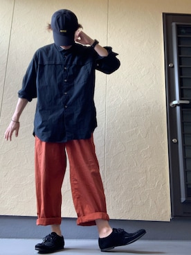 「NUMBER (N)INE（ナンバーナイン）のアイテム（ドレスシューズ）」を使った、moto miniさん（メンズ・171cm）の夏コーディネート