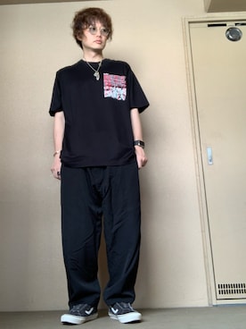 「nonnative（ノンネイティブ）のアイテム（スニーカー）」を使った、moto miniさん（メンズ・171cm）の夏コーディネート
