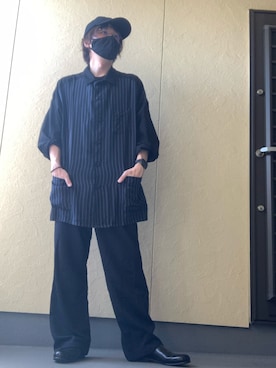 「AFFIX（表示禁止）（アフィックス）のアイテム（帽子）」を使った、moto miniさん（メンズ・171cm）の秋コーディネート