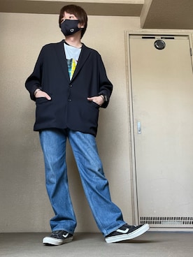 「nonnative（ノンネイティブ）のアイテム（スニーカー）」を使った、moto miniさん（メンズ・171cm）の秋コーディネート