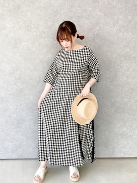 「Libra Cue（リブラ キュー）のアイテム」を使った、𝕄 𝕚 𝕚❁さん（レディース・157cm）の夏コーディネート