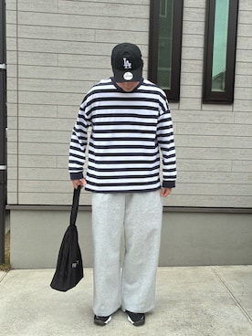 「GAP（ギャップ）のアイテム（トップス）」を使った、Tt1006さん（メンズ・190cm）の春コーディネート