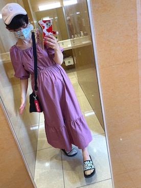 「アイテム（ワンピース/ドレス）」を使った、みんみんさん（レディース・161cm・40代）の夏コーディネート