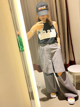 「MSGM（エムエスジーエム）のアイテム」を使った、yurさん（レディース・153cm）の夏コーディネート