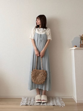 「アイテム（サンダル）」を使った、ゆめかさん（レディース・154cm）の夏コーディネート