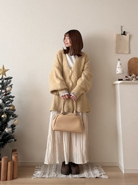 「アイテム（ボストンバッグ）」を使った、ゆめかさん（レディース・154cm・20代）の冬コーディネート