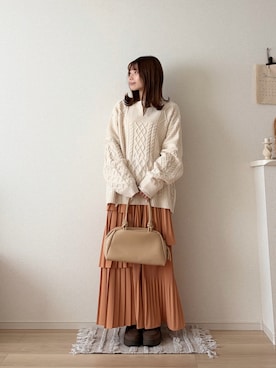 「archives（アルシーヴ）のアイテム」を使った、ゆめかさん（レディース・154cm）の冬コーディネート