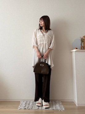 「KBF（ケイビーエフ）のアイテム」を使った、ゆめかさん（レディース・154cm）の秋コーディネート