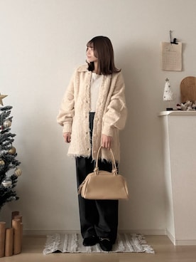 「アイテム（ボストンバッグ）」を使った、ゆめかさん（レディース・154cm・20代）の冬コーディネート