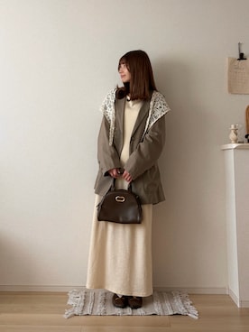 「Kastane（カスタネ）のアイテム（ジャケット/アウター）」を使った、ゆめかさん（レディース・154cm）の春コーディネート