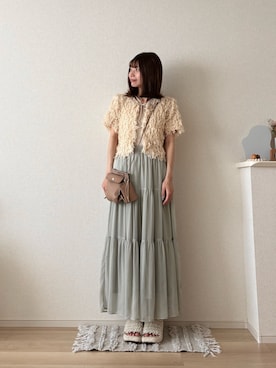 「archives（アルシーヴ）のアイテム（スカート）」を使った、ゆめかさん（レディース・154cm）の秋コーディネート