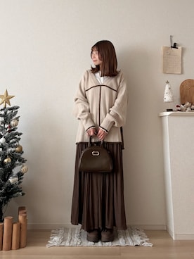 「アイテム（ボストンバッグ）」を使った、ゆめかさん（レディース・154cm・20代）の冬コーディネート