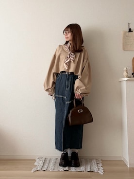 「Kastane（カスタネ）のアイテム」を使った、ゆめかさん（レディース・154cm）の春コーディネート