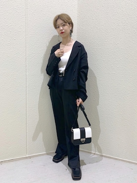 「JEANASIS（ジーナシス）のアイテム（ローファー）」を使った、うえさん（レディース・153cm）の夏コーディネート