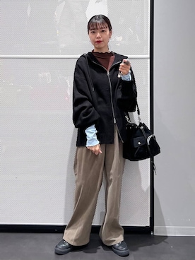 「アイテム（シュシュ）」を使った、うえさん（レディース・153cm・20代）の秋コーディネート