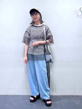 「アイテム（キャップ）」を使った、うえさん（レディース・153cm・20代）の夏コーディネート